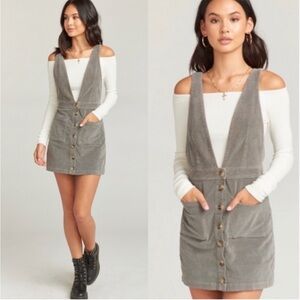 Show Me Your MuMu Gray Button-Front Dress